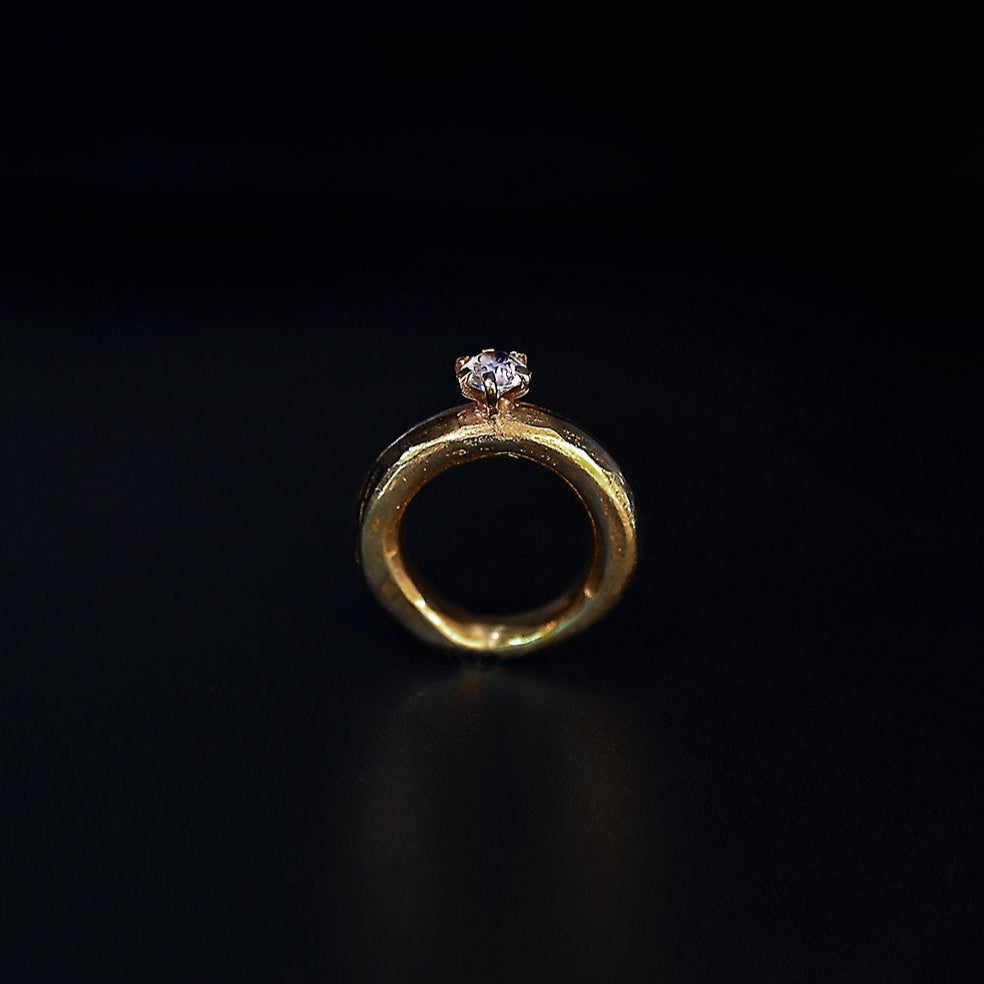 The Stone Signet Ring | Gold | Swarovski Crystal