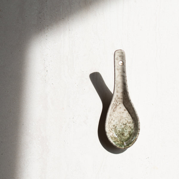 Porcelain Spoon | Green Speckle