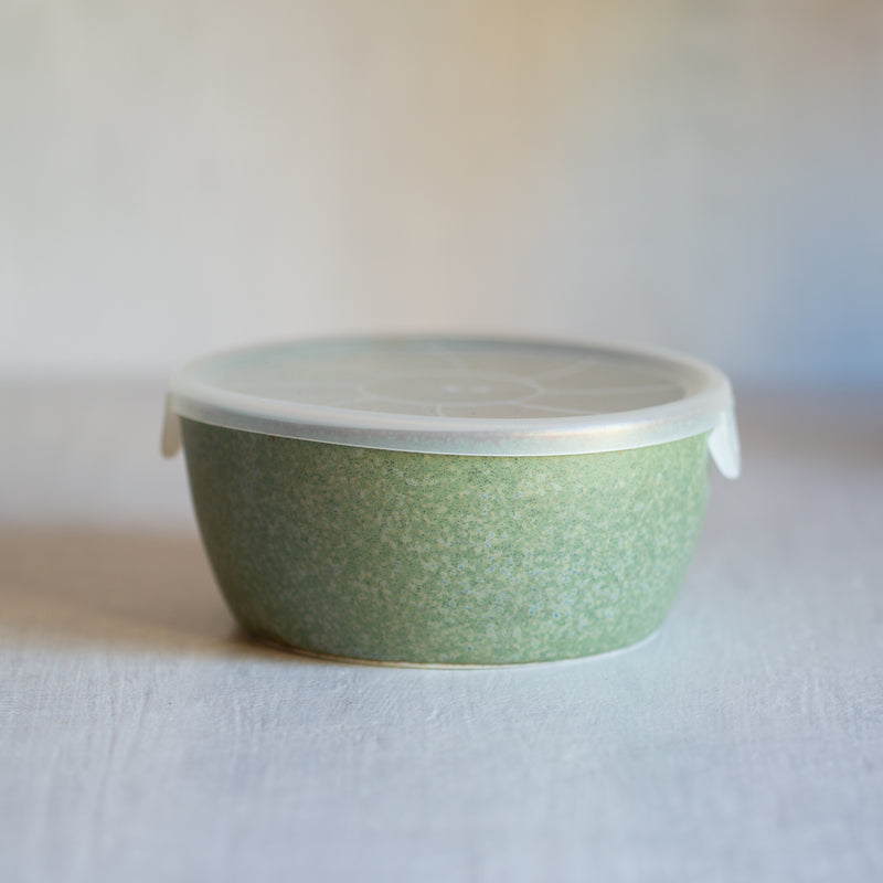 Japanese Ceramics | Serving Saver Bowl (With Lid) | Green Fade