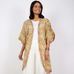 Swiss Cotton Kimono | Waterlilies | Free Size