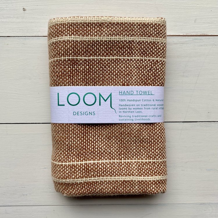 Hand Towel | Natural Cinnamon Stripe