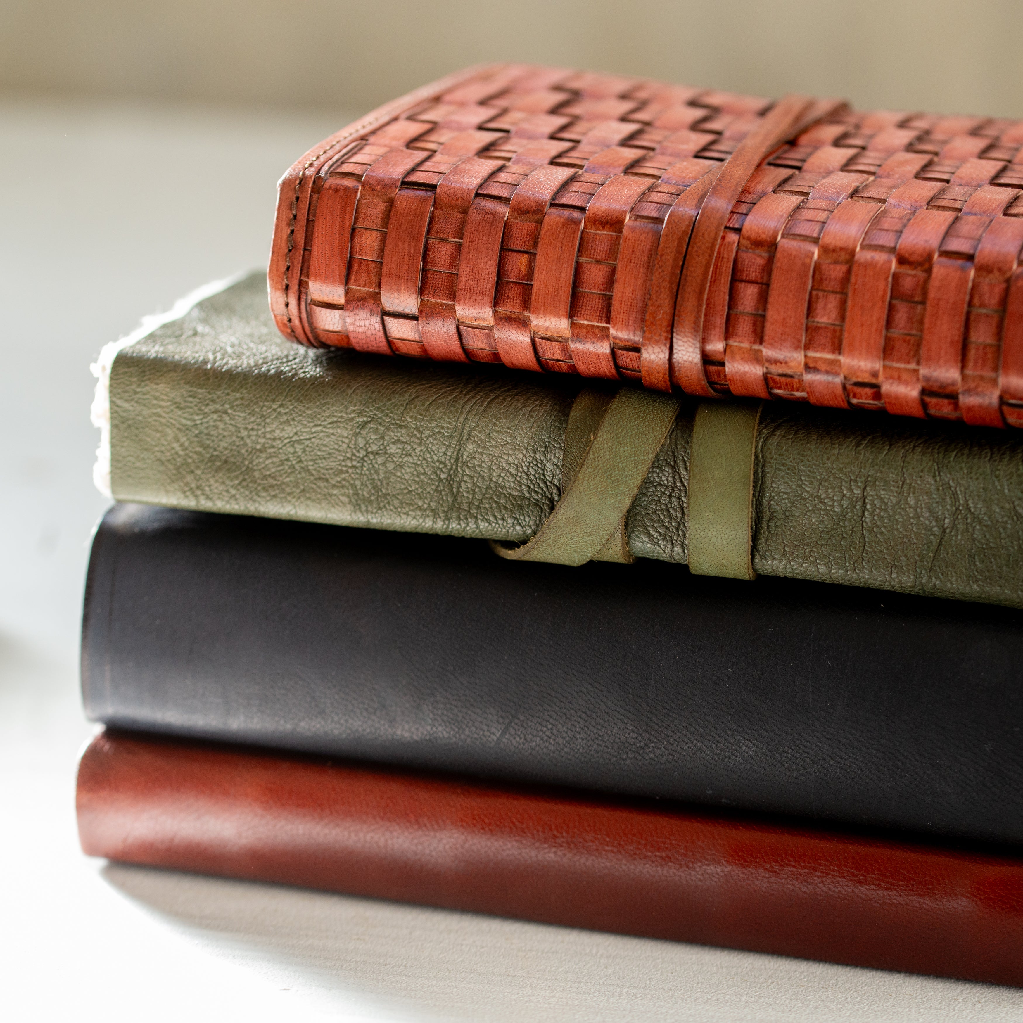 Handmade Leather Journal |  Kākāriki