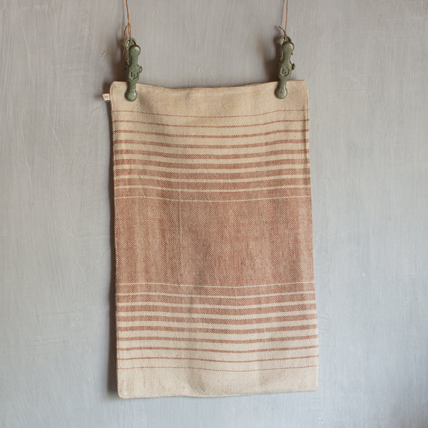 Hand Towel | Natural Cinnamon Stripe