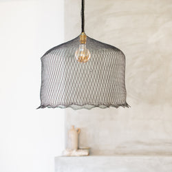 Hand Woven Wire Light Shade | Whimsy | Black