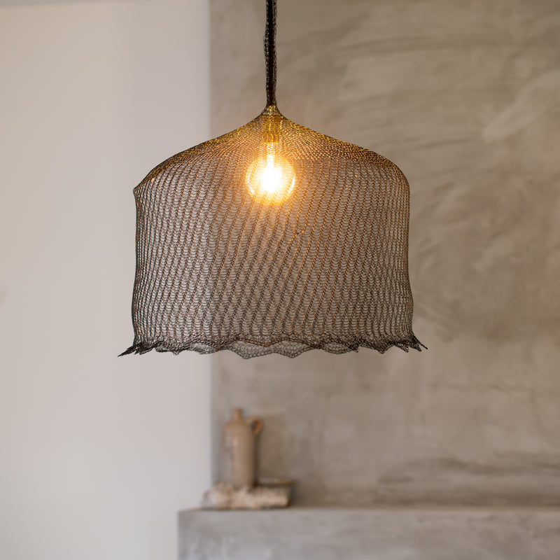 Hand Woven Wire Light Shade | Whimsy | Black