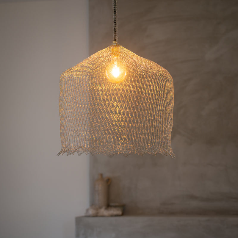 Hand Woven Wire Light Shade | Whimsy | Silver