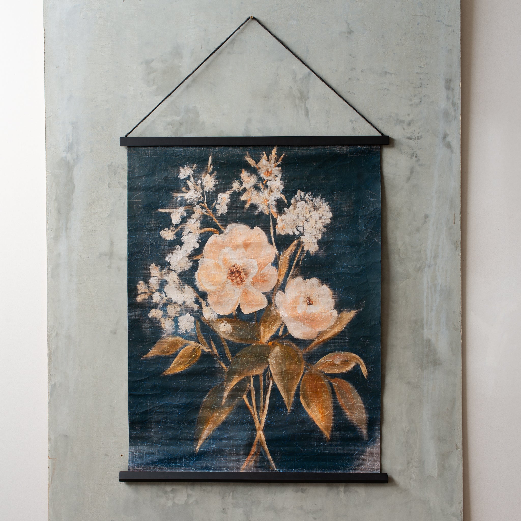 Wall Art | Hanging Paper Scroll | Evening Blooms