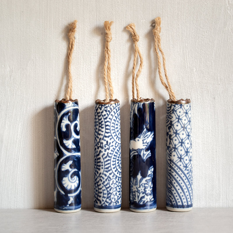 Japanese Ceramic Hanging Wall Vase