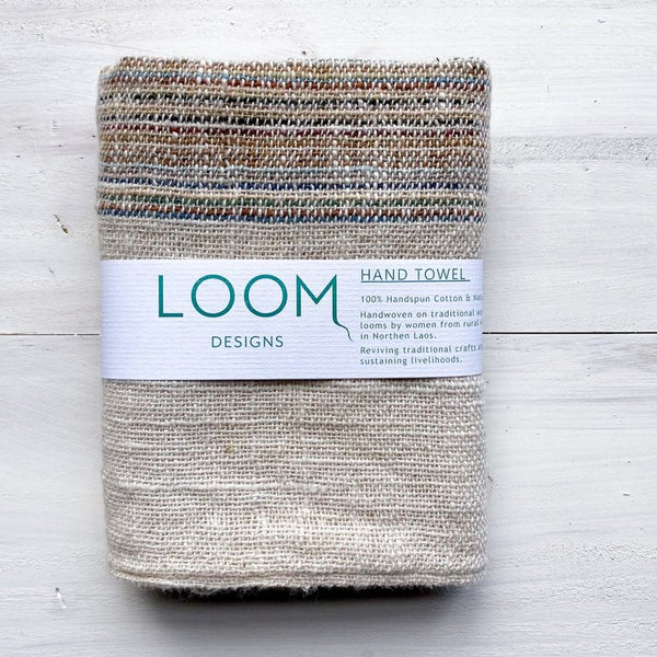 Hand Towel | Natural Multi Stripes