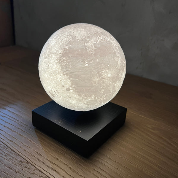 LED Levitating Moon Lamp | Black Wood Base