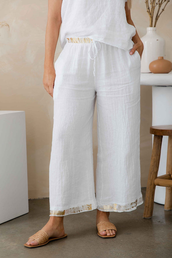 Linen Pant | Silvi | OS | White