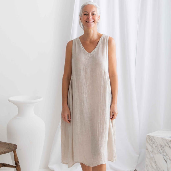 Linen Dress | Padova | OS | Sand