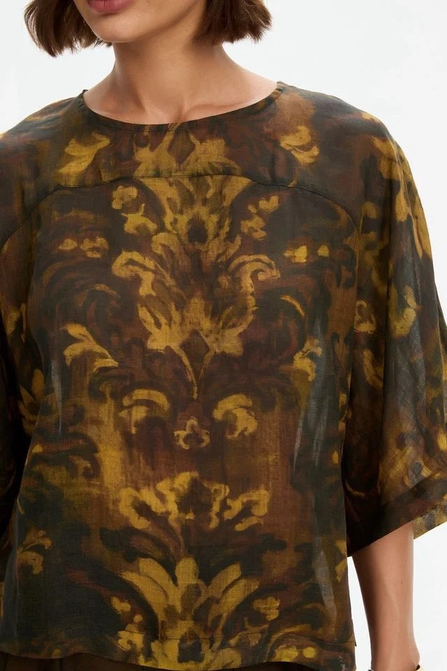 Wide Sleeve Sheer Top | Vintage Floral