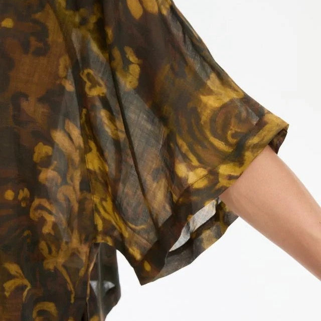 Wide Sleeve Sheer Top | Vintage Floral