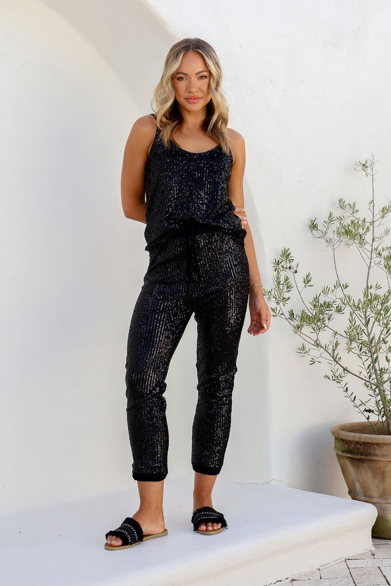 Sequin Pant | Accecante | Black