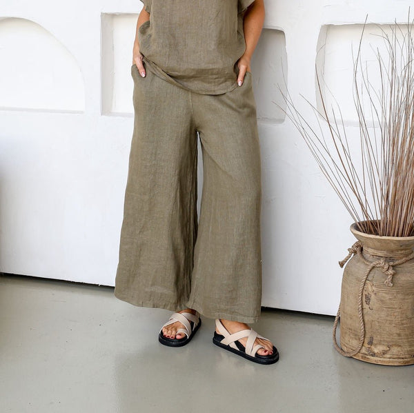 Linen Pant | Barca | Slate