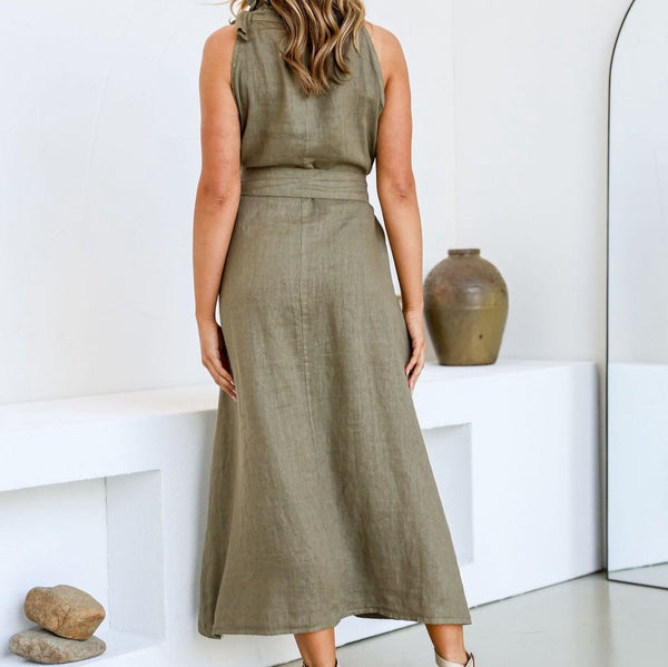 Linen Dress | Papavero | Slate | OS