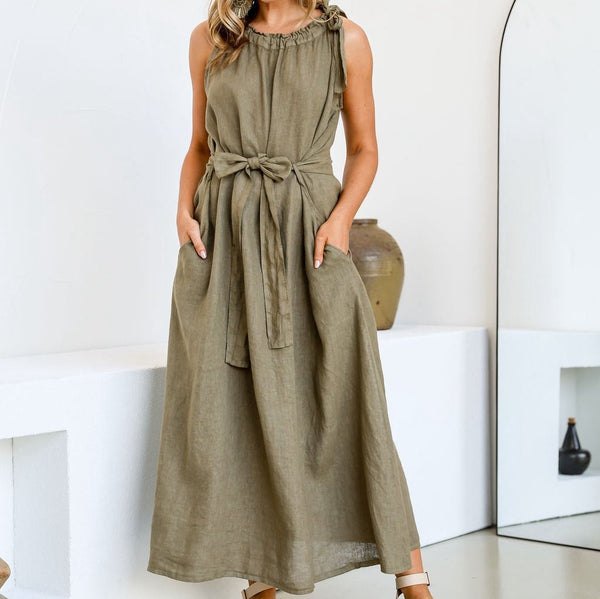 Linen Dress | Papavero | Slate | OS