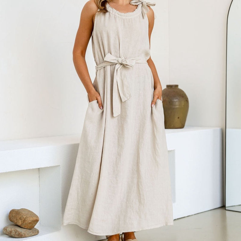 Linen Dress | Papavero | Sand | OS