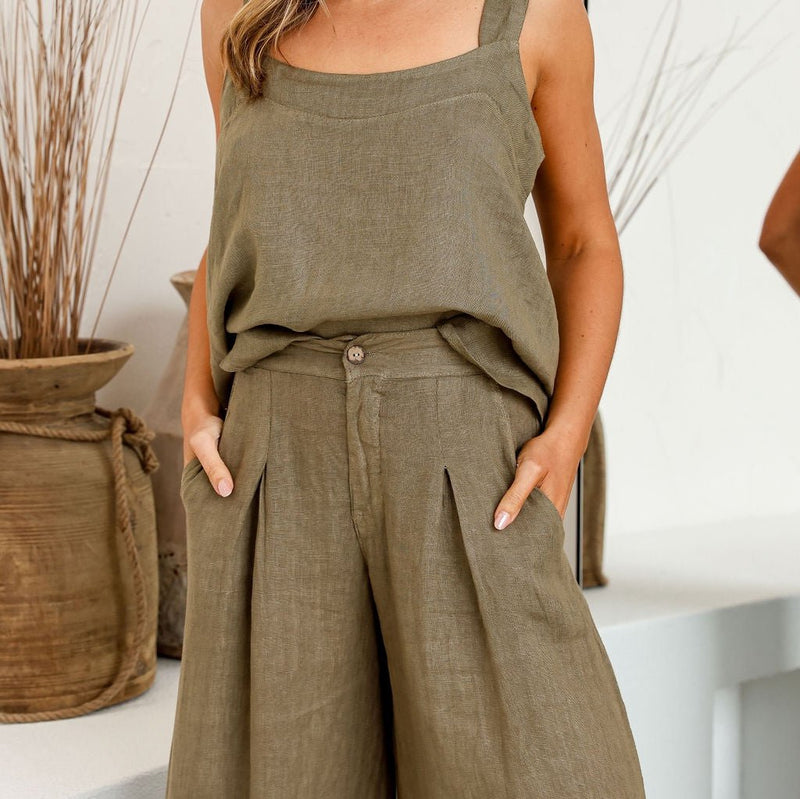 Linen Pant | Tasca | Slate