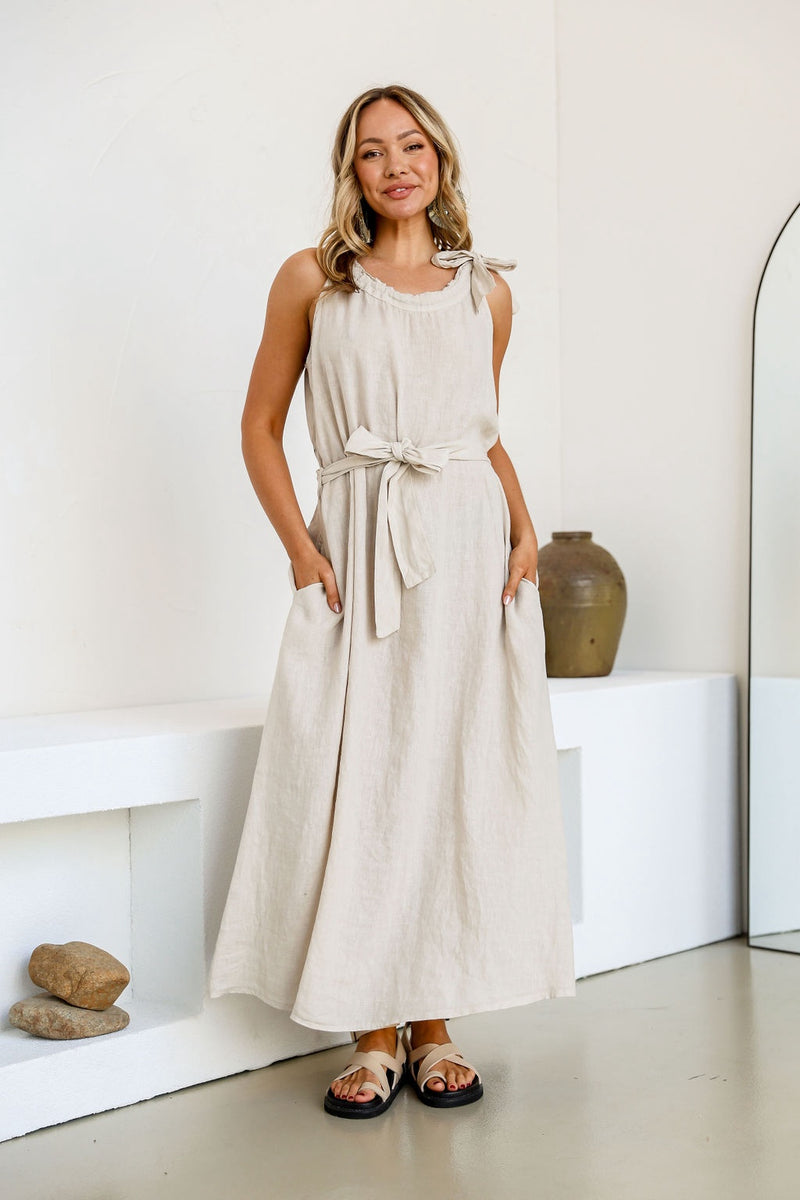 Linen Dress | Papavero | Sand | OS