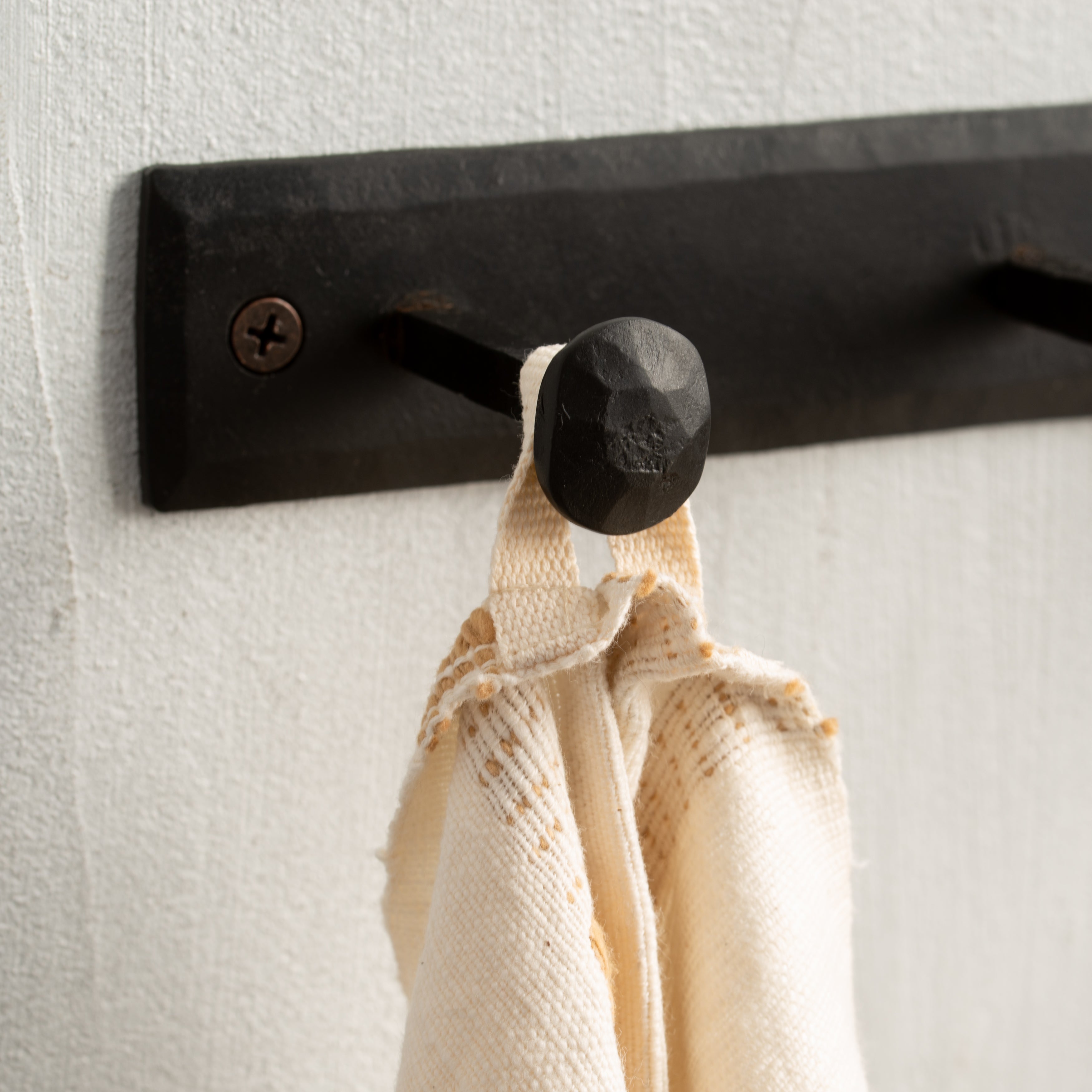 Forged | Iron 5 Pin Hook | Black