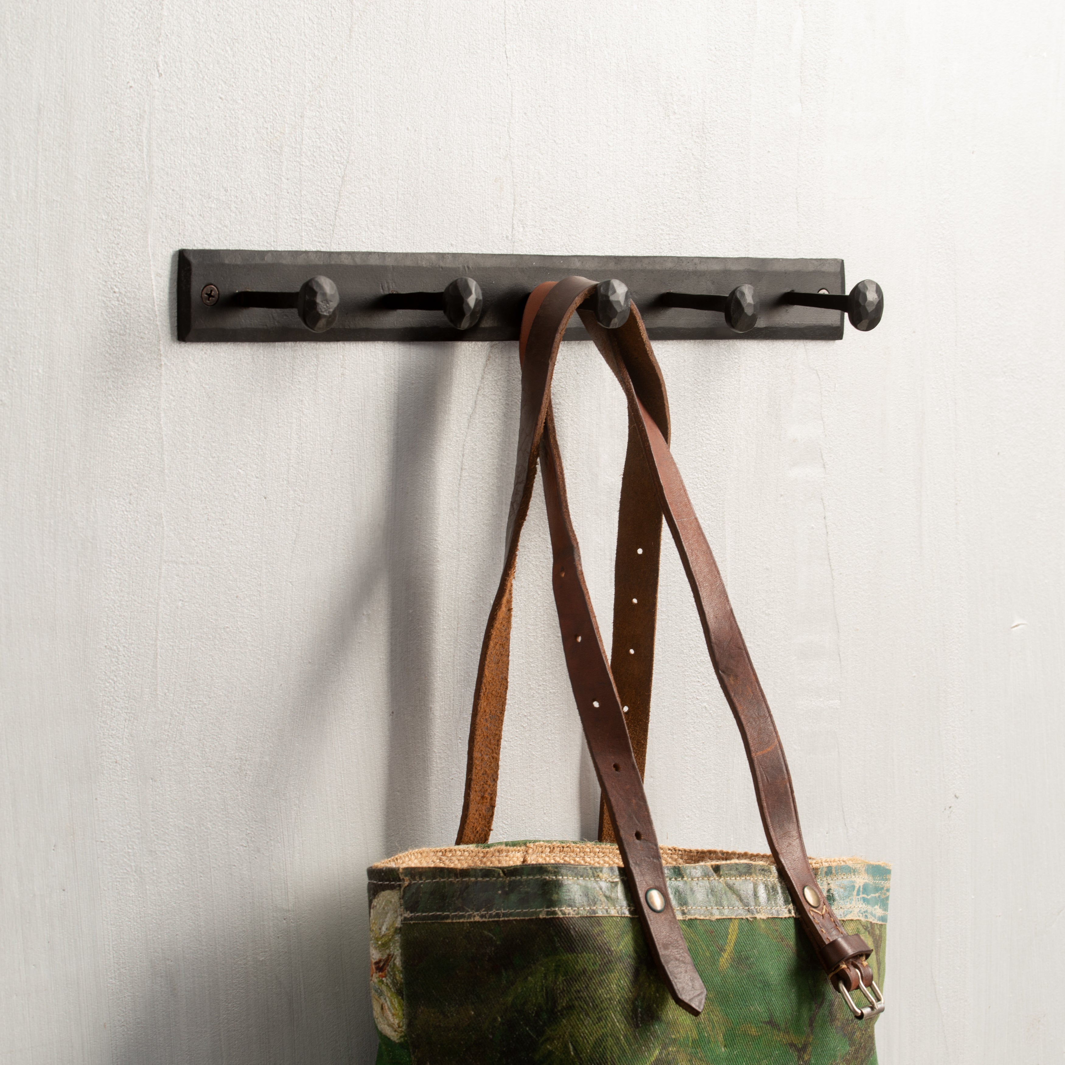 Forged | Iron 5 Pin Hook | Black