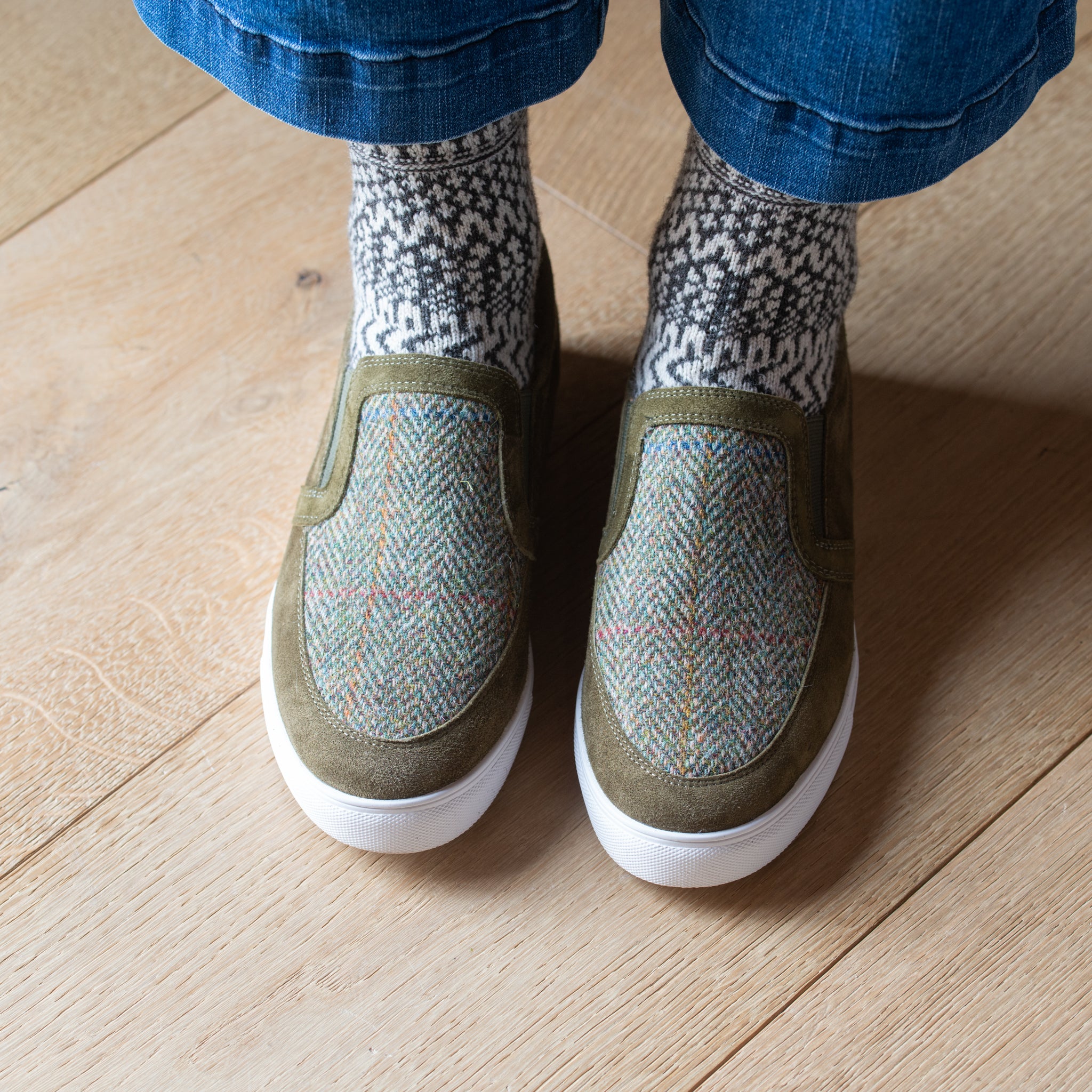 The Braemar | Loafer Shoe | Herringbone Tweed