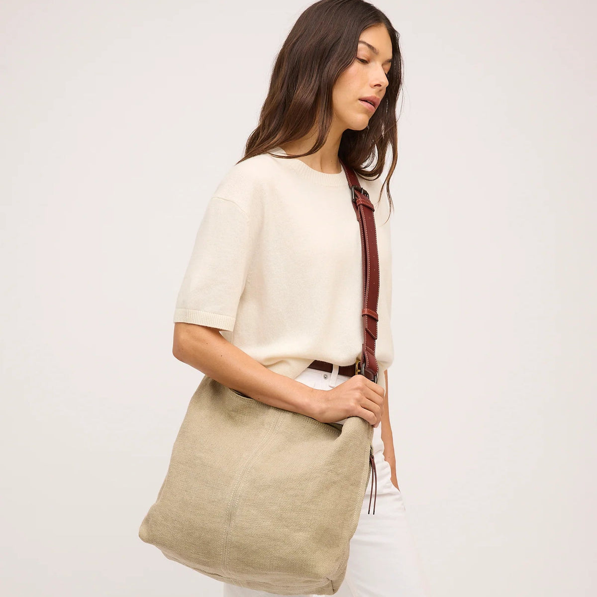 Juju & Co. | Baby Jute Slouchy Bag | Eucalyptus