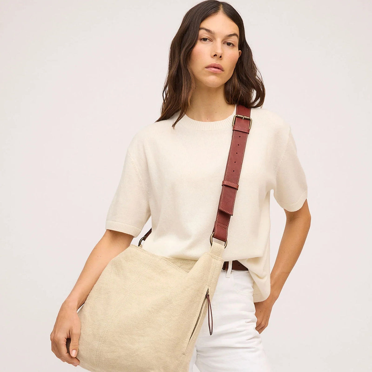 Juju & Co. | Baby Jute Slouchy Bag | Natural