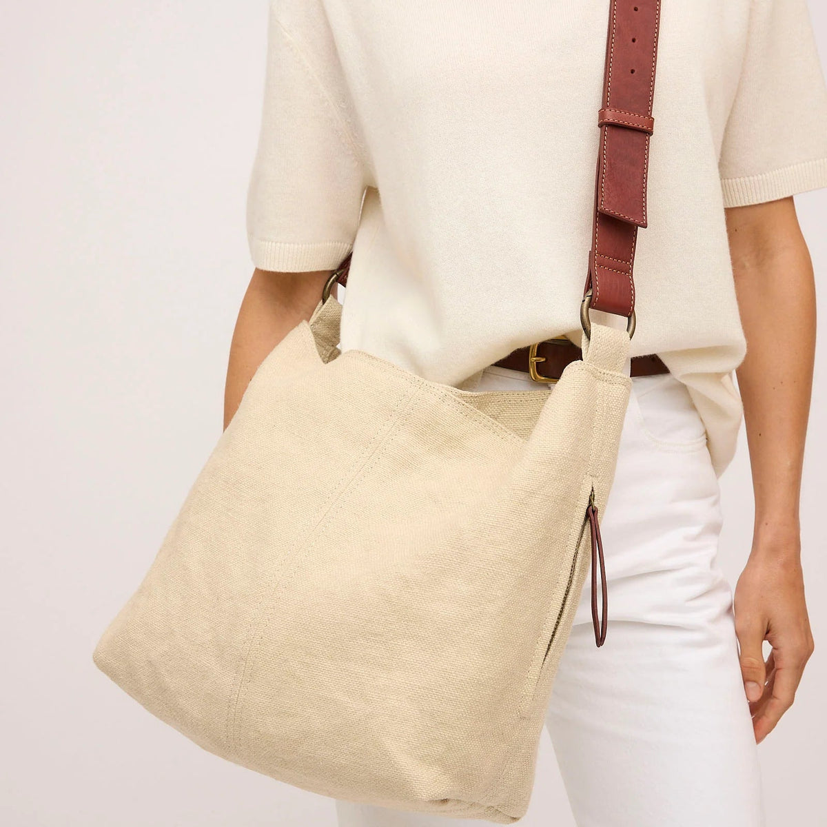 Juju & Co. | Baby Jute Slouchy Bag | Natural
