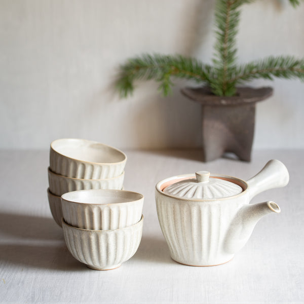 Japanese Ceramics | 5 Cup Tea Set | Sogime Kobiki