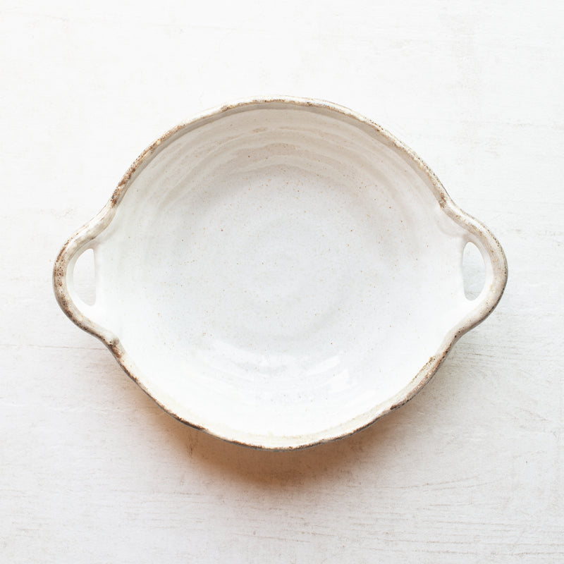 Japanese Ceramics | Shirokaratsu | Serving Dish with Handles