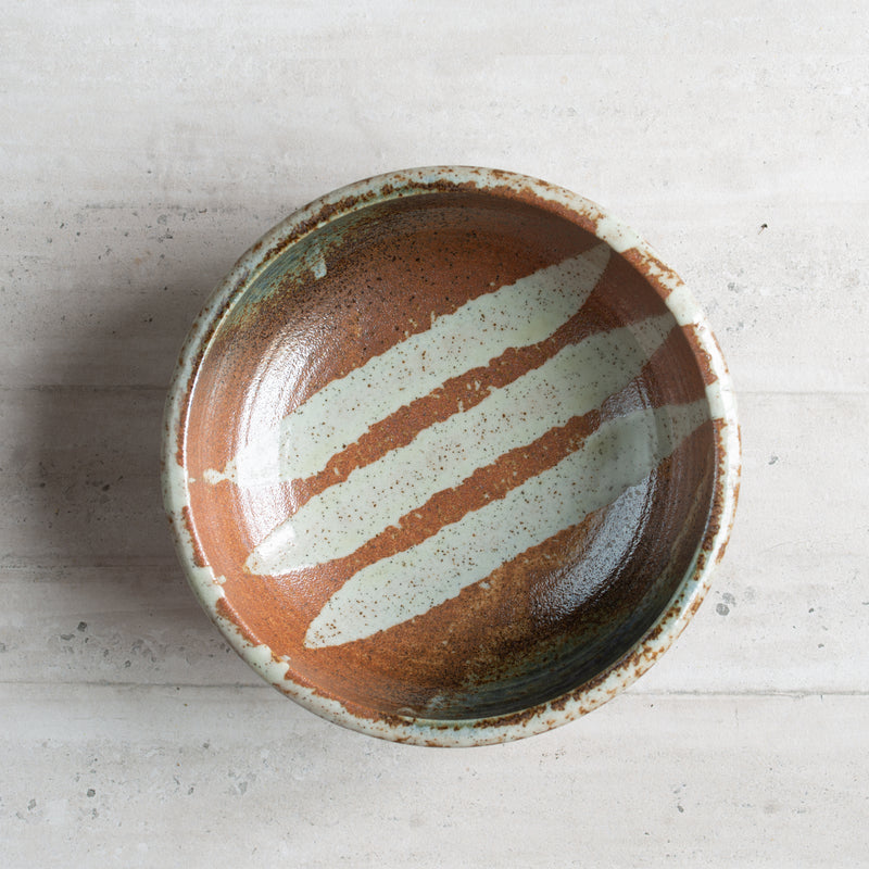 Japanese Ceramics | Large Thick Bowl | Rust