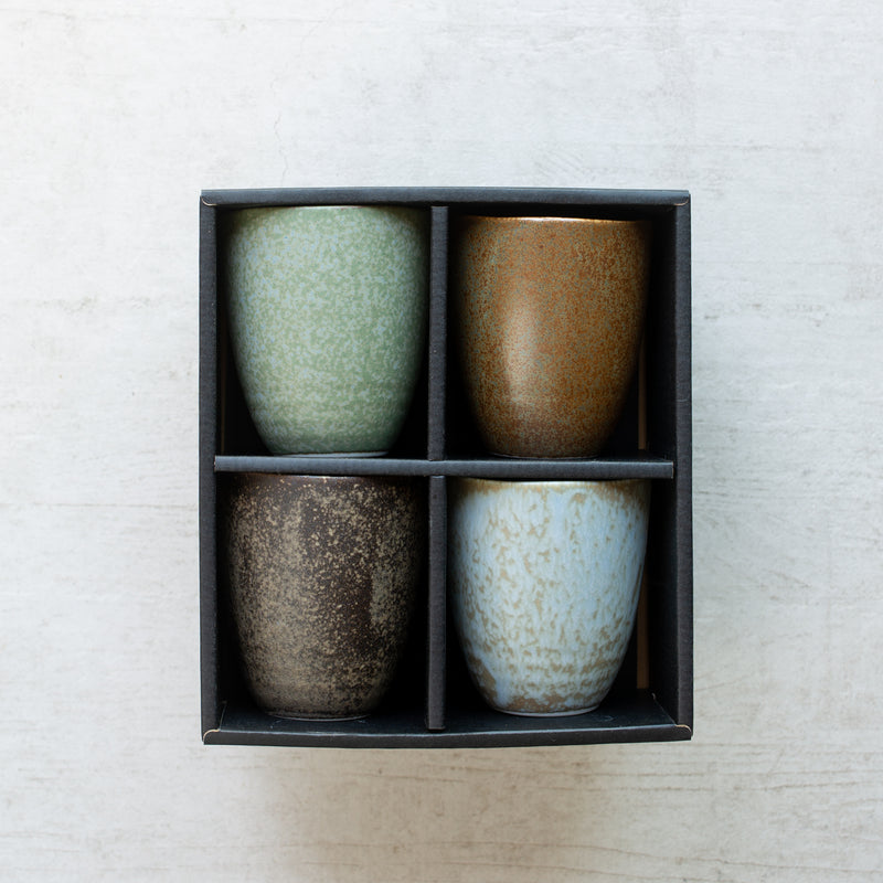 Japanese Ceramics | Wabi Sabi 4 Cup Set