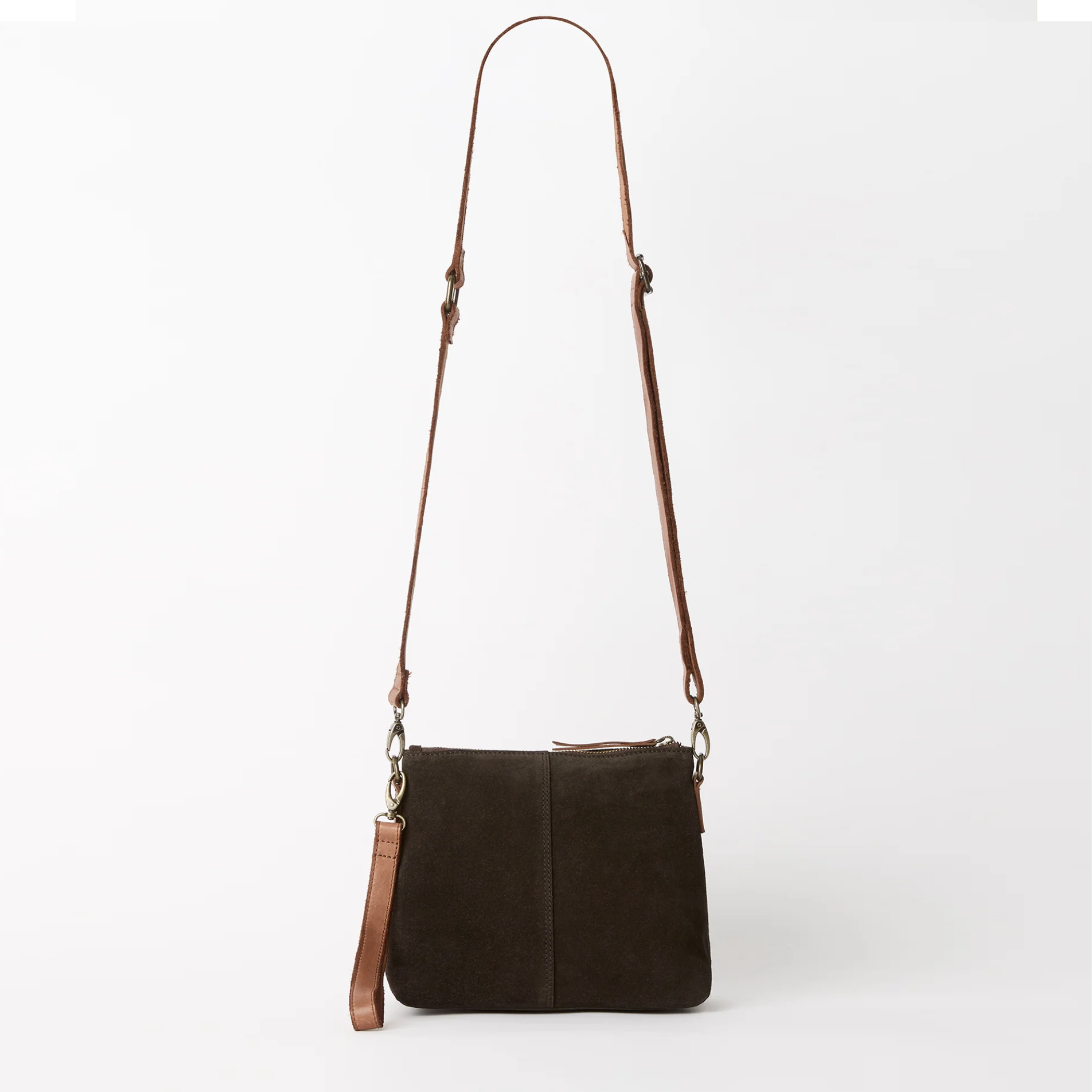 Juju & Co. | Essential Crossbody Bag | Suede | Chocolate