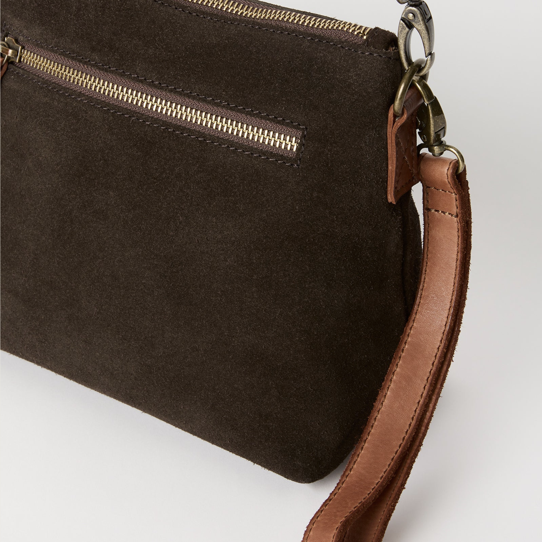 Juju & Co. | Essential Crossbody Bag | Suede | Chocolate