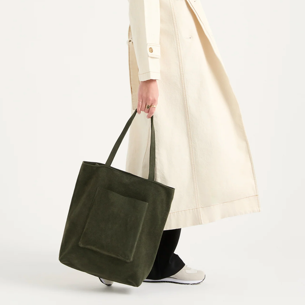 Juju & Co. | Everyday Tote Bag | Suede | Olive