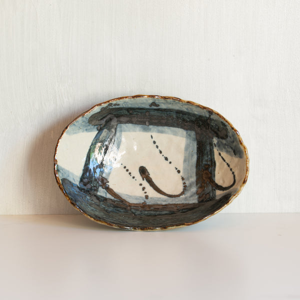 Japanese Ceramics | Kagome Oval Bowl