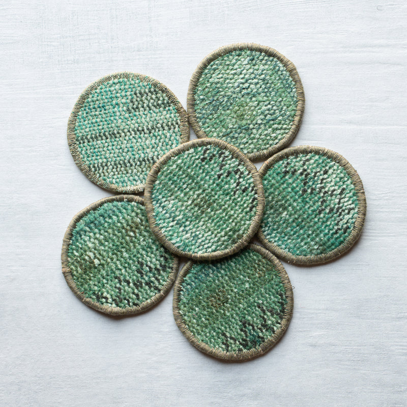 Kilim Coasters | Set 6 | Teal