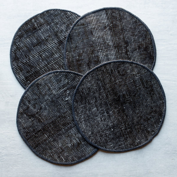 Kilim Placemats | Set of 4 | | Medium | Charcoal Blue