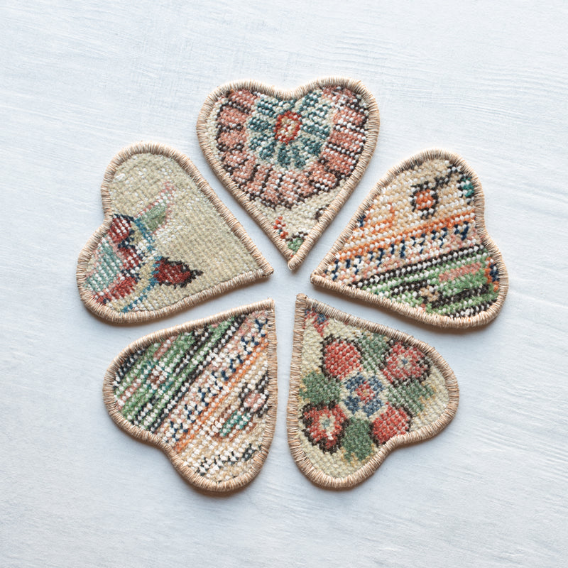 Kilim Heart Coaster