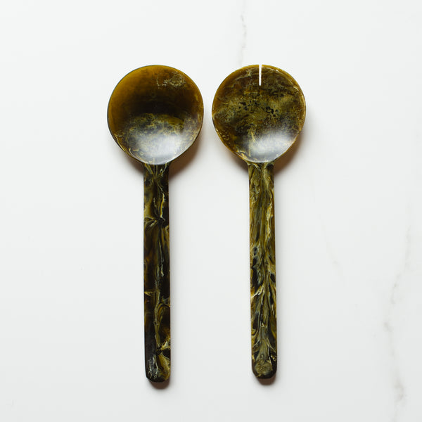 Kip Salad Servers Set | Olive