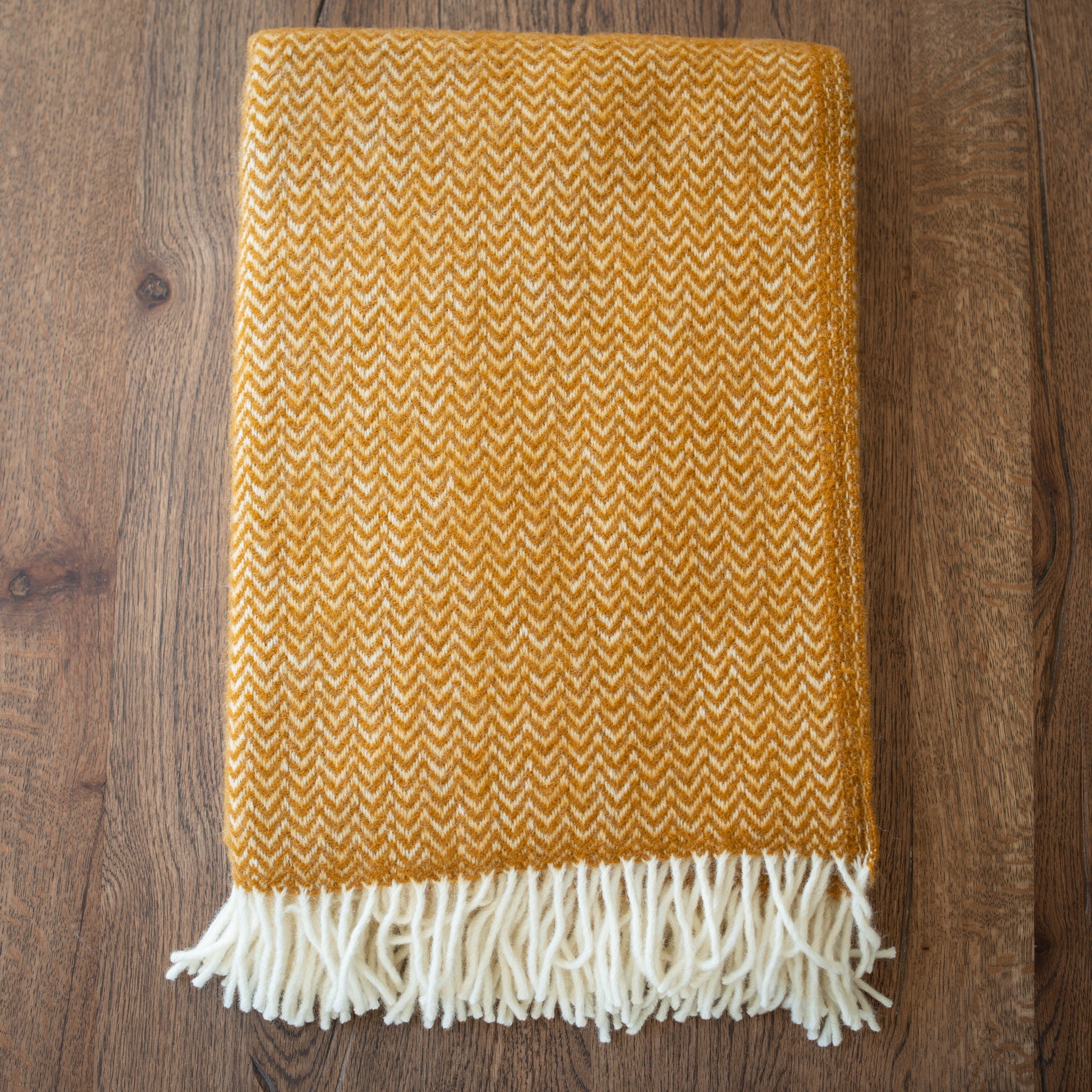 Klippan NZ Wool Blanket |  Chevron [Caramel]