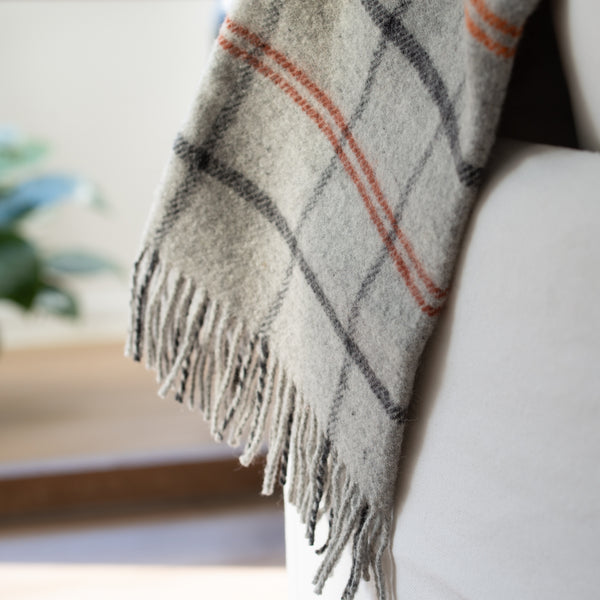 Klippan NZ Wool Blanket | Tartan Light Grey
