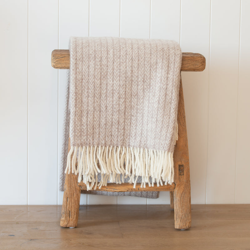 Klippan NZ Wool Blanket | Otis | Beige Melange