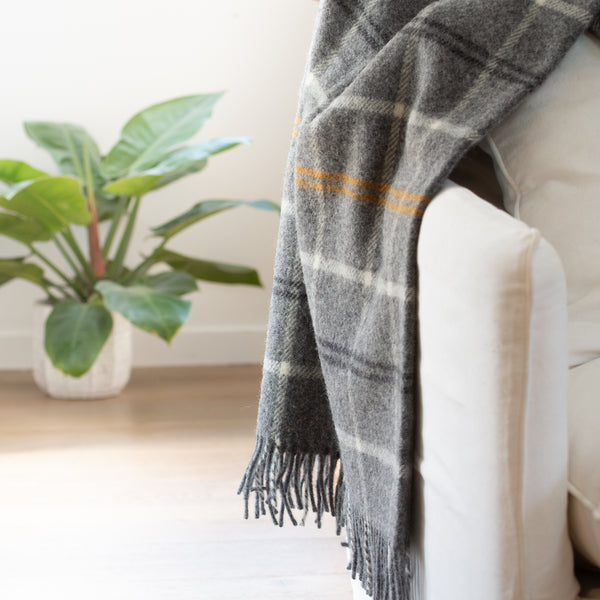 Klippan NZ Wool Blanket | Tartan Dark Grey
