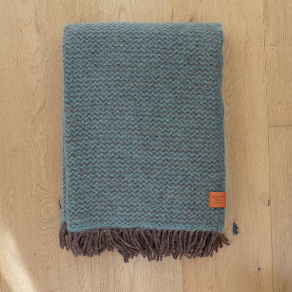 Klippan NZ Wool Blanket | Wave | Dusty Green