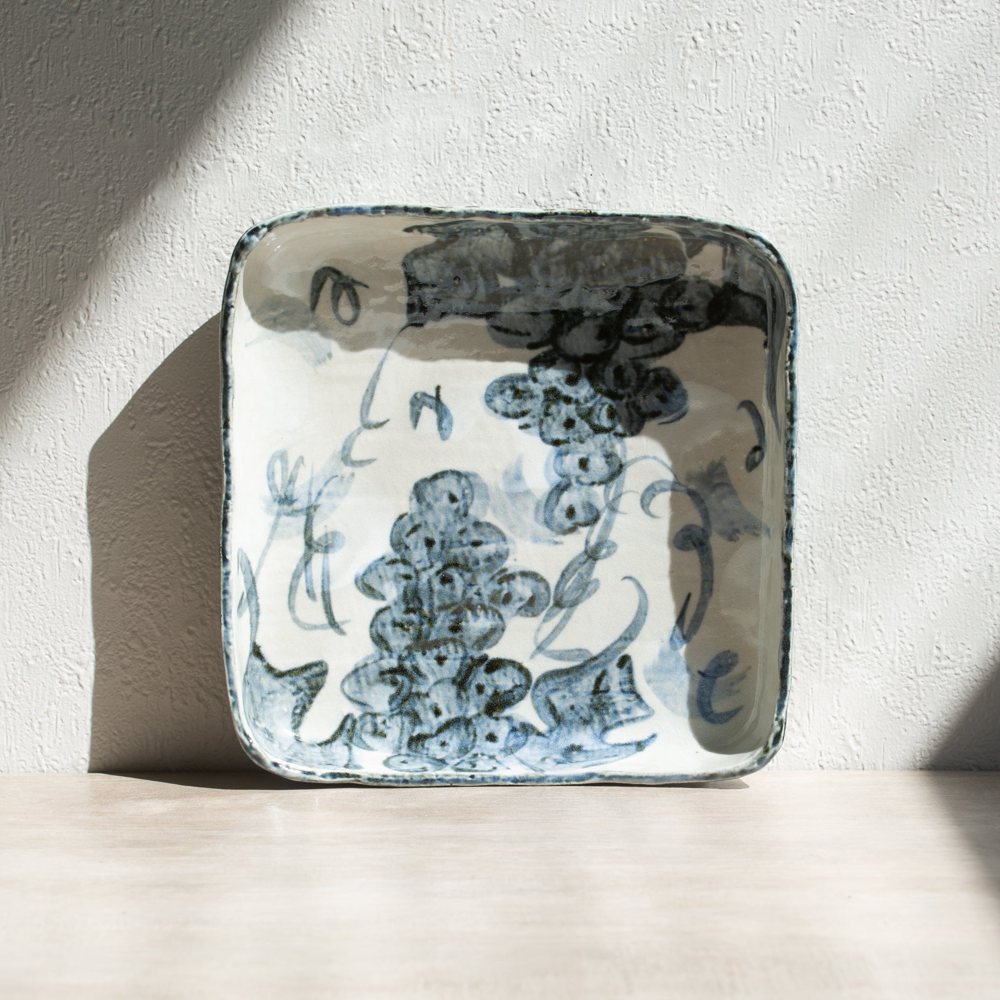 Japanese Ceramics | Kosome Budoh Square Serving Dish