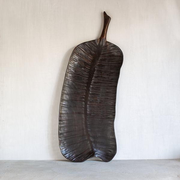 Hand-carved Teak Leaf Platter | Example 'B'